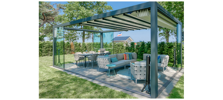 Leiner "Pergola Sunrain Q" Terrassenfaltdach