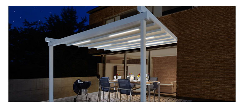 Leiner "Pergola Sunrain XLM" Terrassenfaltdach